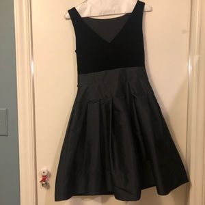 Very cute black velvet and satin holiday dress